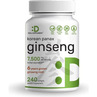 Deal Supplement Korean Red Panax Ginseng Root Extract 7500mg Per Ser