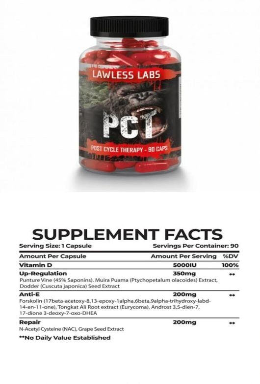 Lawless Labs PCT Post Cycle Therapy 90 Kapsül