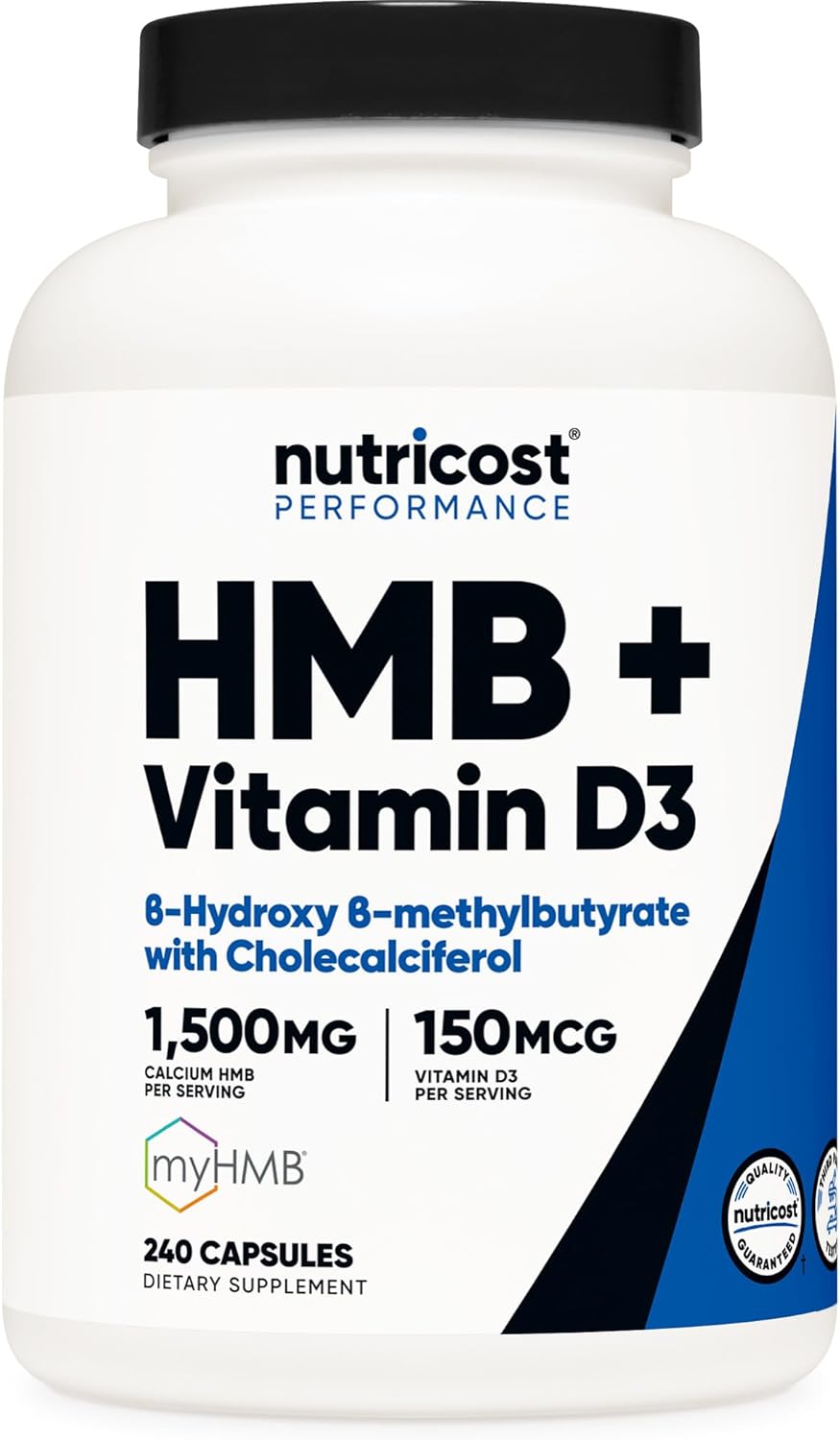 Nutricost 1500 MG HMB With Vitamin D3 6000 IU 240 Capsul