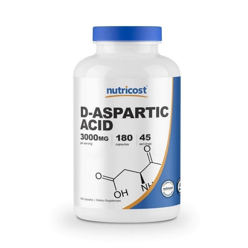 Nutricost DAA Aspartic Acid 3000 MG 180 Capsules
