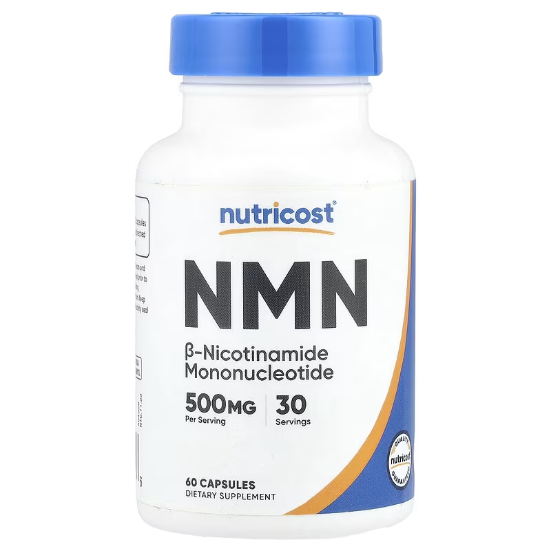 Nutricost NMN (Nicotinamide Mononucleotide) 500mg, 60 Capsules - Vegetarian Friendly, 30 Servings, Gluten Free, Non-GMO