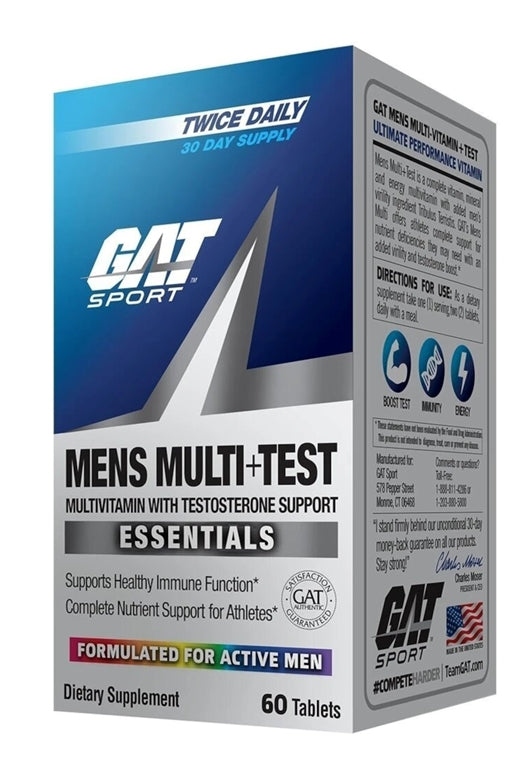 GAT, Mens Multi + Testo booster High Potency 60 Tablet