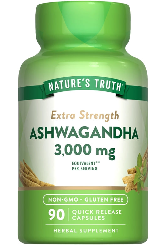 Nature's Truth Ashwagandha Root 3000 mg 90 Quick Release Capsules