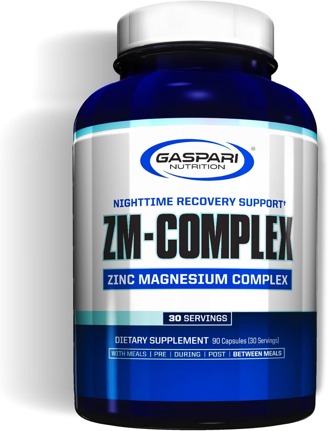 Gaspari Nutrition ZMA-Complex: Nighttime Muscle Recovery and Healthy Sleep Support for Men and Women - Zinc Magnesium Vitamin B-6 90 Caps