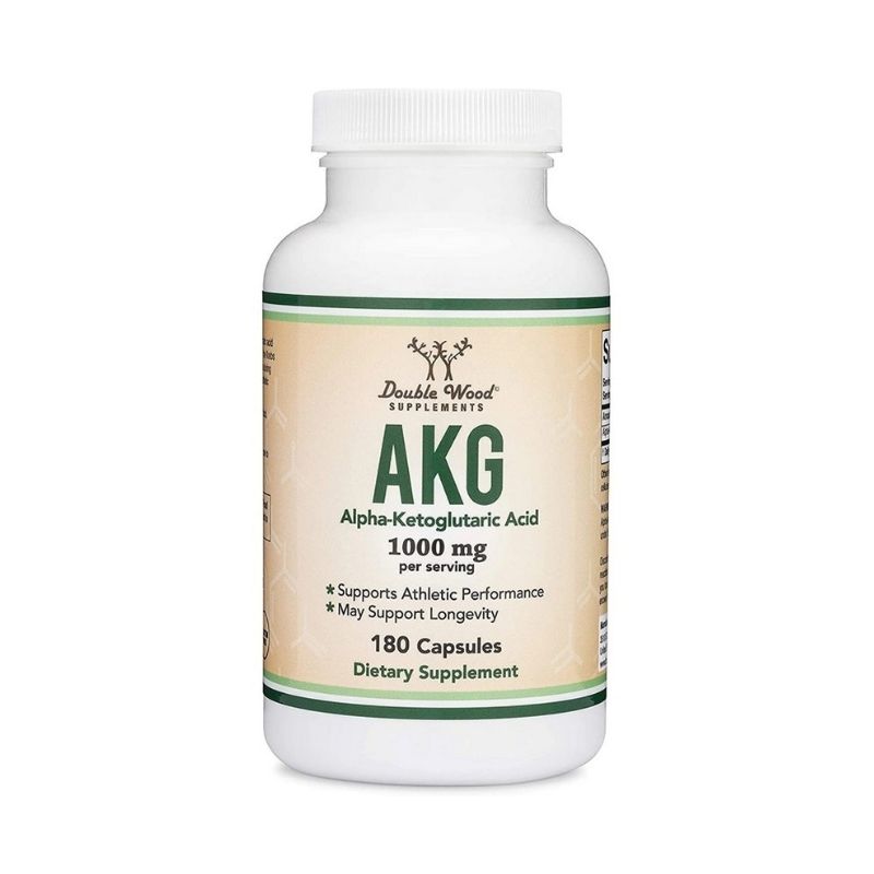 DOUBLE WOOD AKG Alpha Arginine Ketoglutaric Acid Nitric Oxide 180 Caps