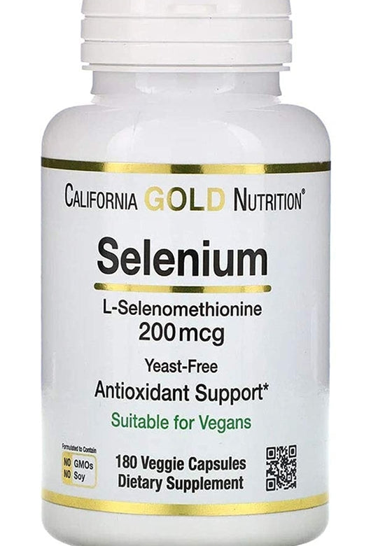 California Gold Nutrition, Selenium, Yeast-Free, 200 mcg, 180 Veggie C