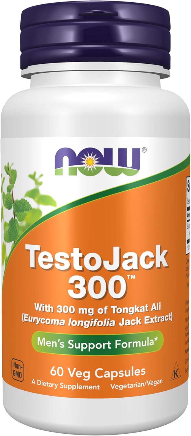 NOW Foods Tongkat Ali TestoJack 300, 300 mg, 60 Veg Capsules