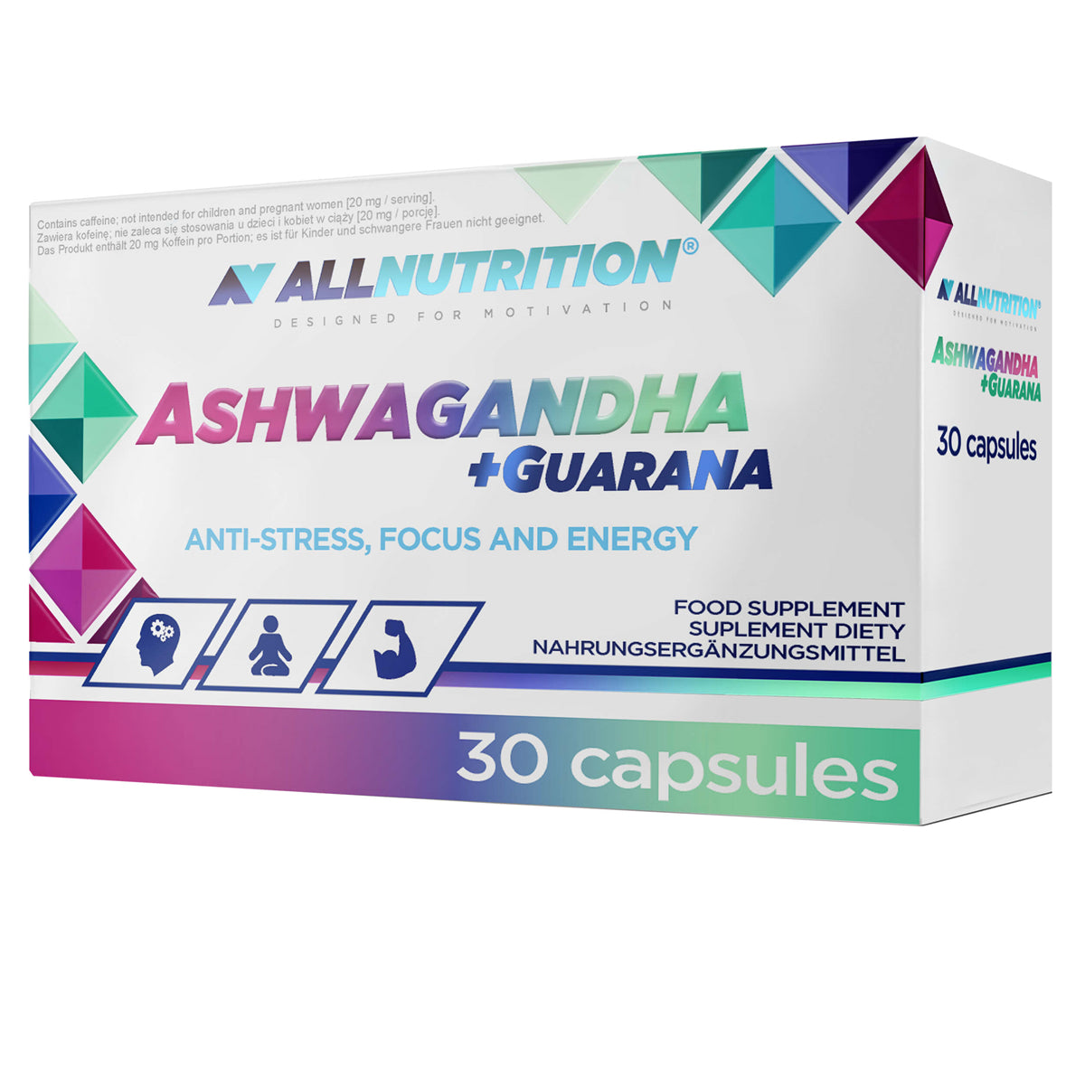 Allnutrition Ashwagandha + Guarana / 30 Caps