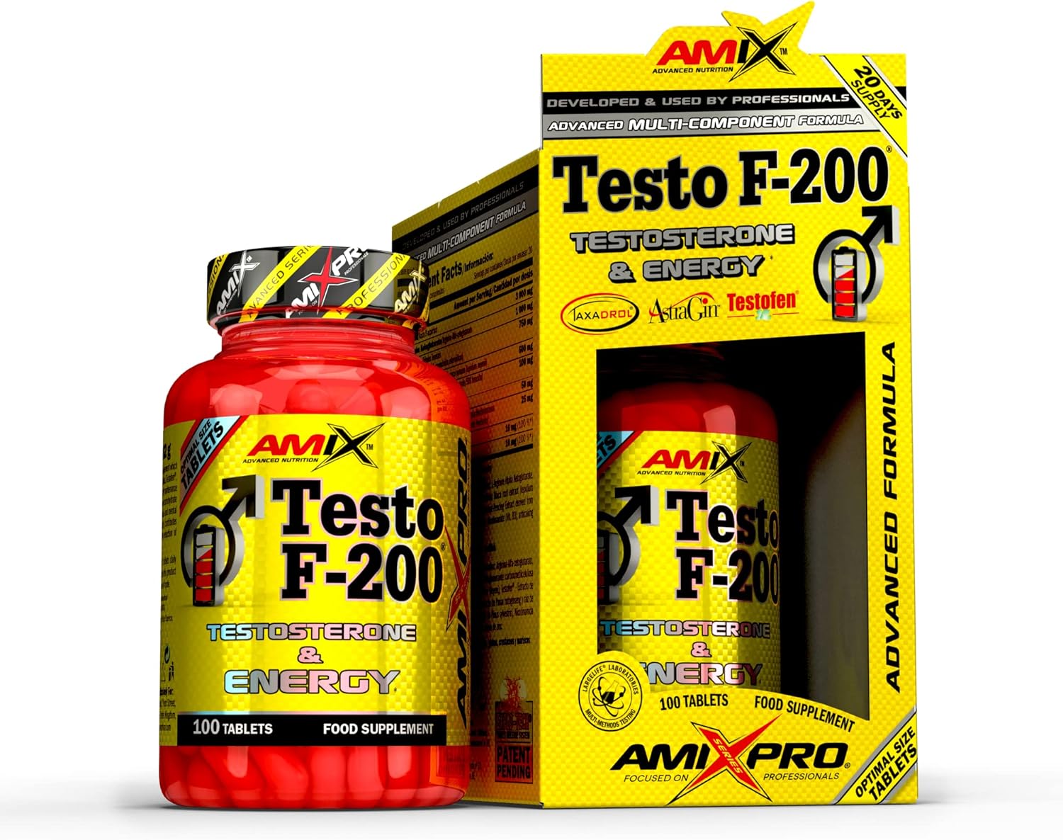 AMIX Testo Booster F-200-100 Tab- Daa+Testofen+Tribulus Provides Strength Energy Immune System