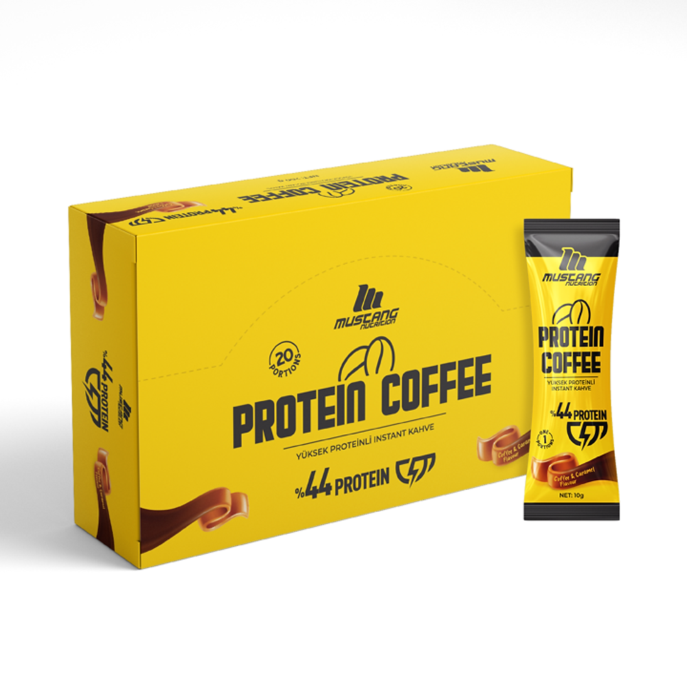 Mustang Nutrition Protein Coffee 10 Gr x 20 Saşe 200 Gr Coffee & Caramel SKU:013