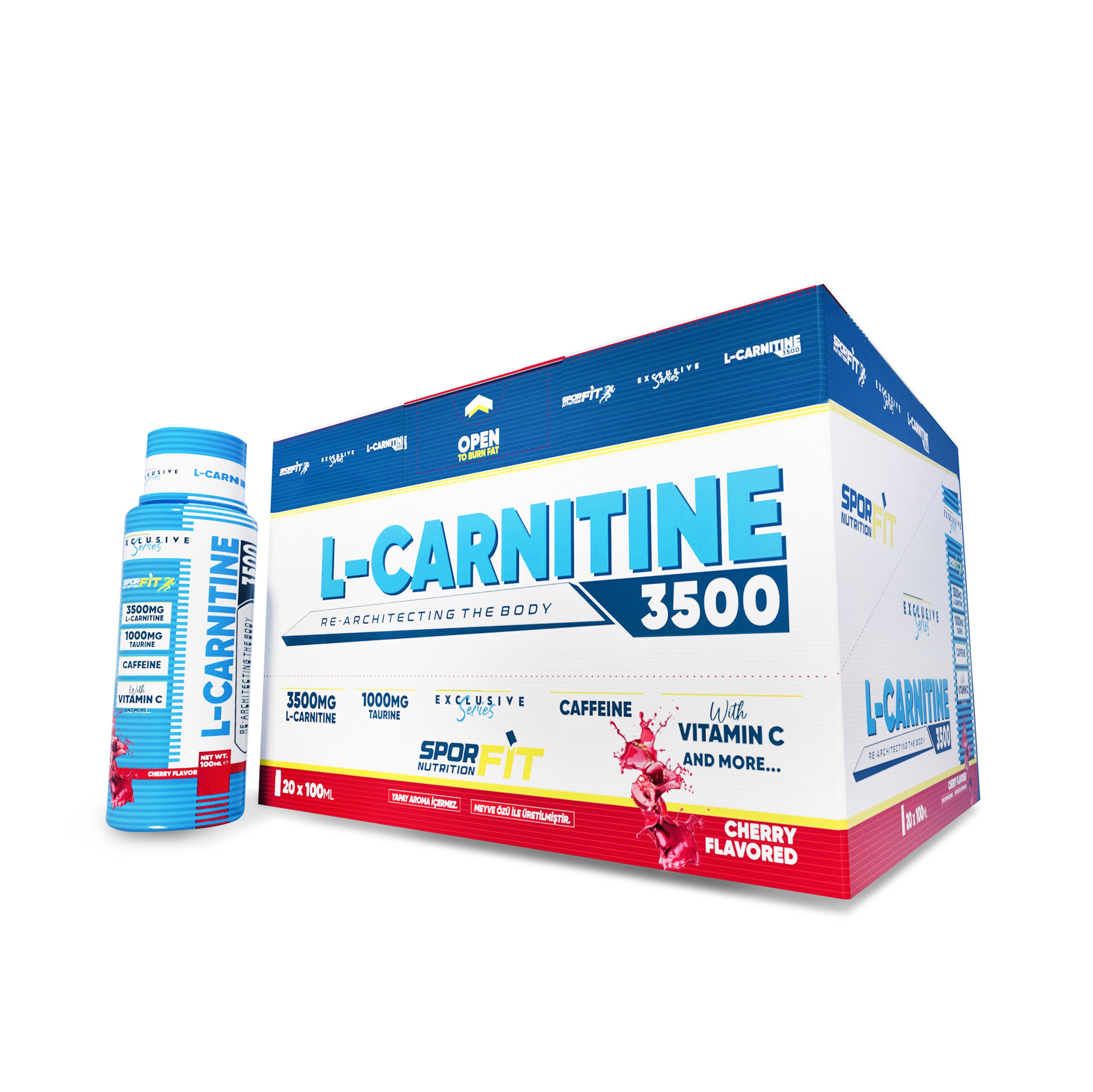 Sporfit Nutrition L-Carnitine 20 Ampül 3500 Mg Cherry