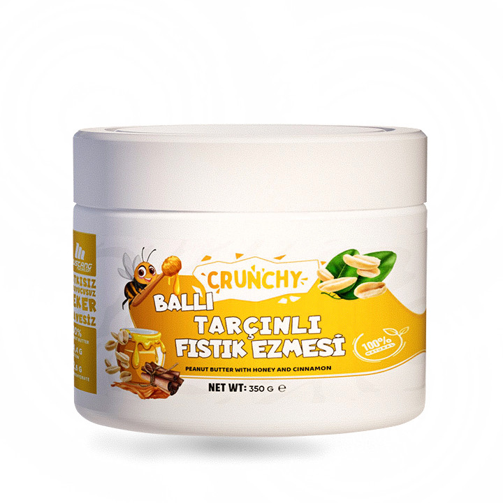 Mustang Nutrition Crunchy Ballı Tarçınlı Fıstık Ezmesi 350