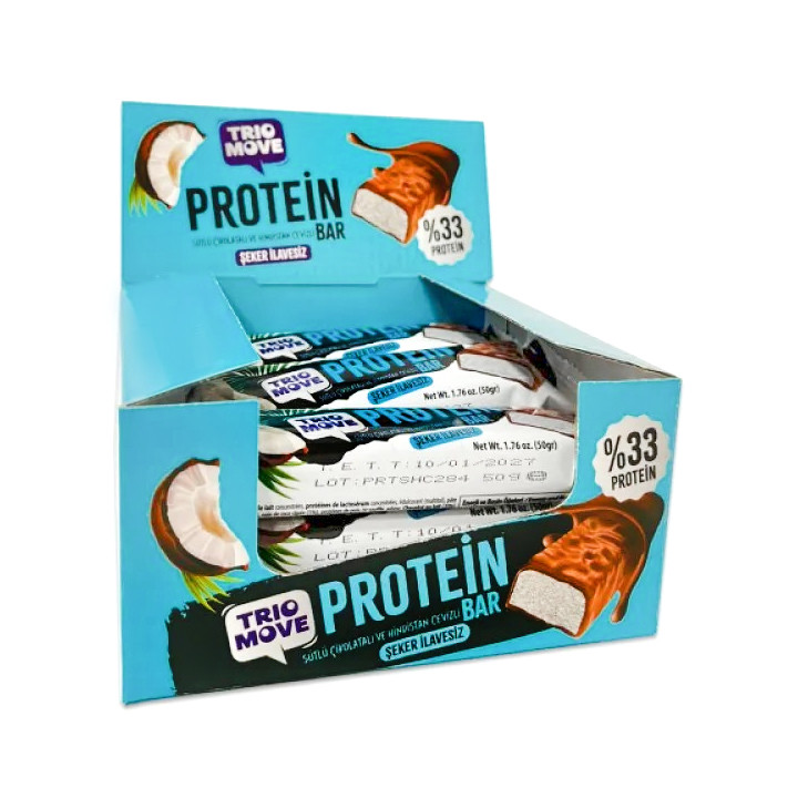 Trio Move Protein Bar 9 Adet X 50 Gr Sütlü Çikolatalı & Hindistan Cevizi