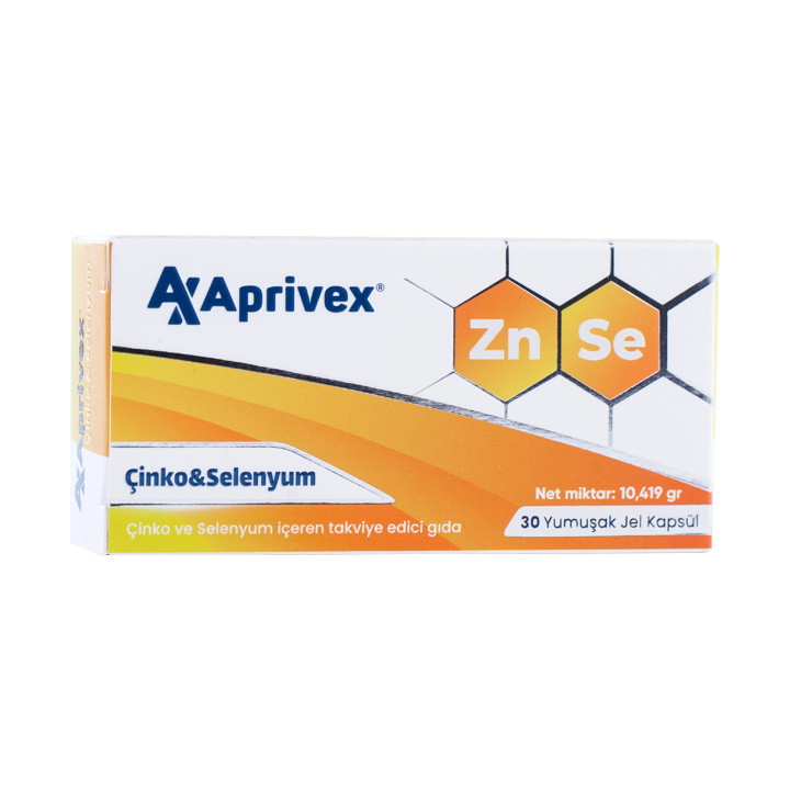 Aprivex Çinko + Selenyum 30 Jel Kapsül