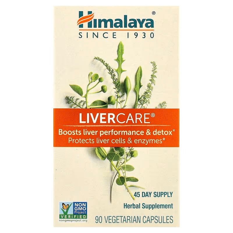 Himalaya LiverCare Detox Enzymes Gut Health 90 Vegetarian Capsules