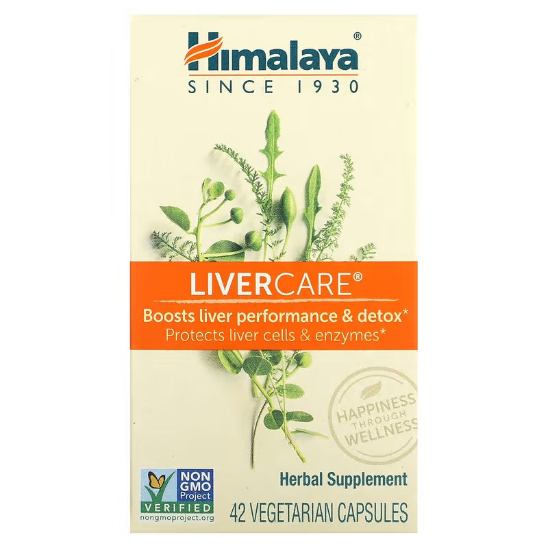 Himalaya LiverCare Detox Enzymes Gut Health 42 Vegetarian Capsules