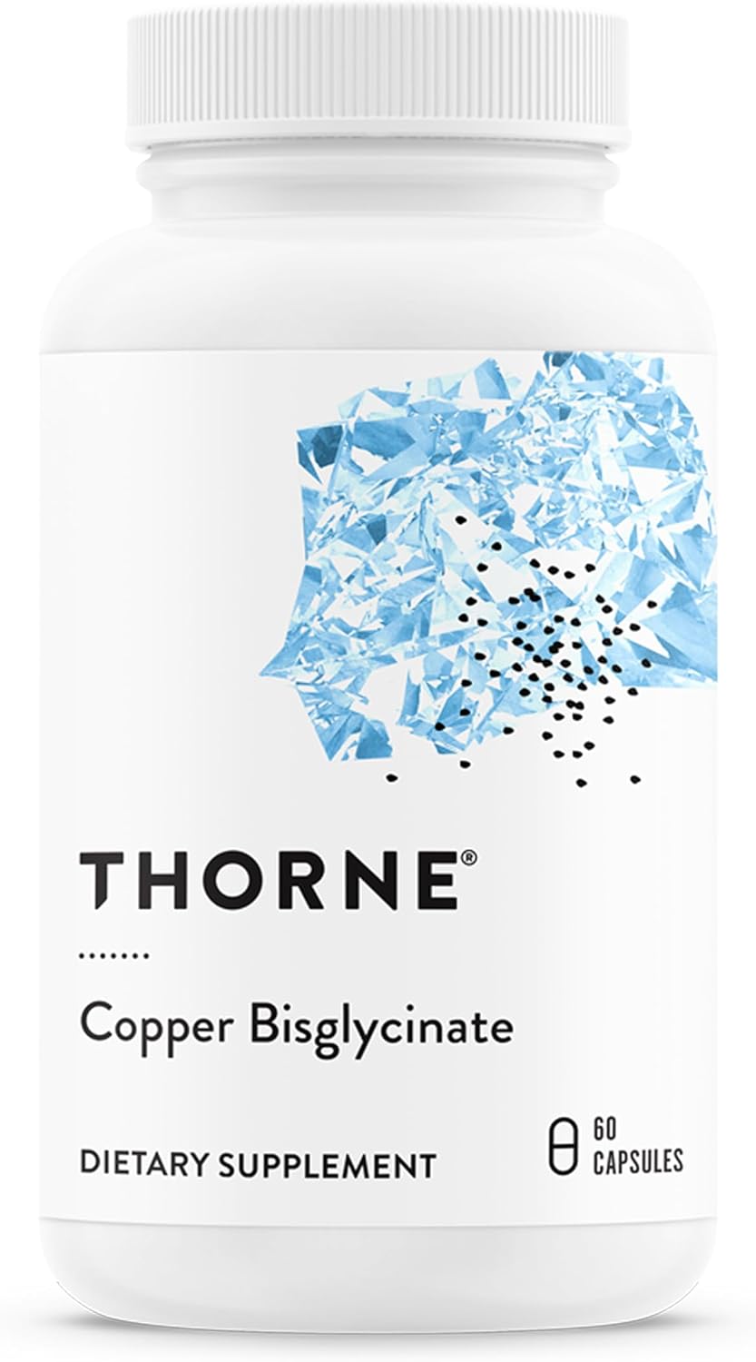 THORNE TRAACS Copper Bisglycinate Mineral Nerve & Skin Health 60 Caps