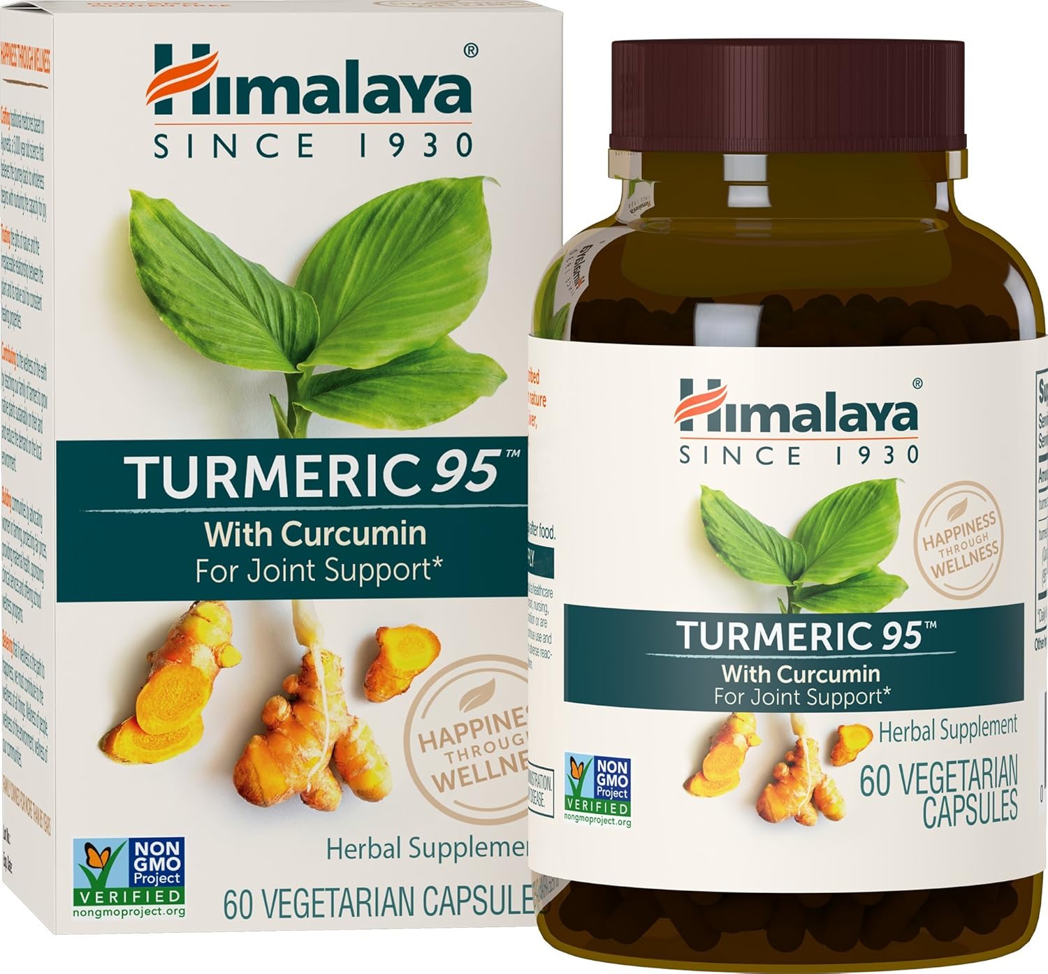 Himalaya Turmeric 95 Curcumin Joint Muscle Support Flexibility Mobility 60 Vegetarian Capsules