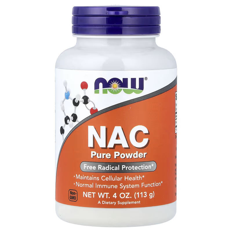 NOW Foods N-Acetyl Cysteine NAC Pure Powder 600 mg 113 g