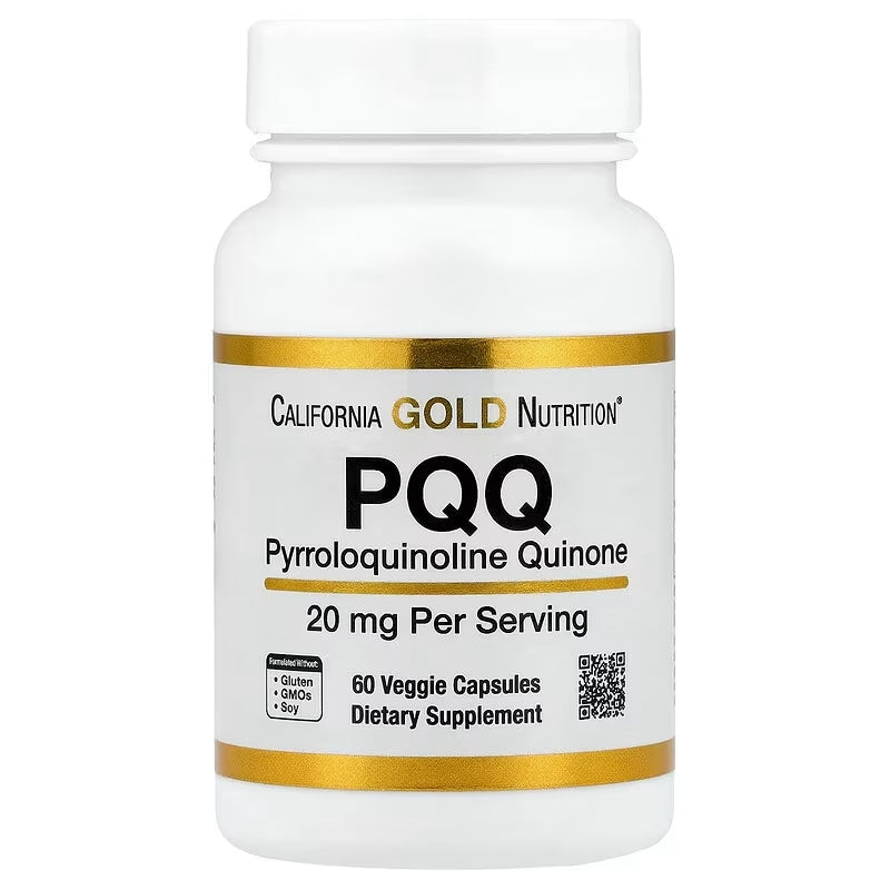 California Gold Nutrition PQQ Brain & Cognitive Antioxidants 20 mg 60 Veggie Capsules