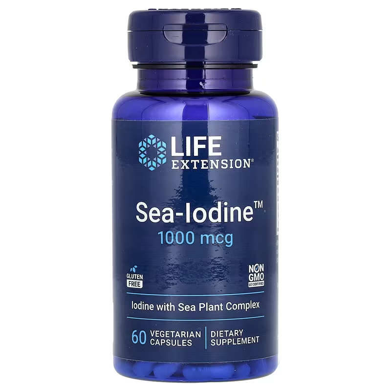 Life Extension Sea-Iodine İyot Organic Kelp Greens & Superfoods 1,000 mcg 60 Vegetarian Caps