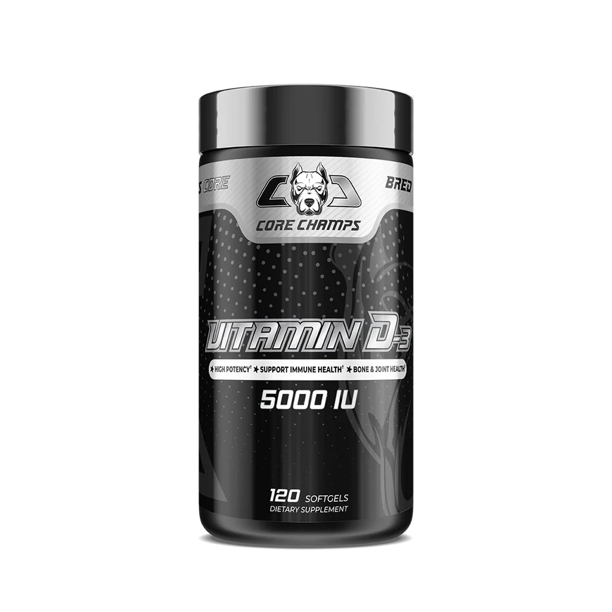 Core Champs Vitamin D3 5000 IU 120 Softgels - By Kai Greene