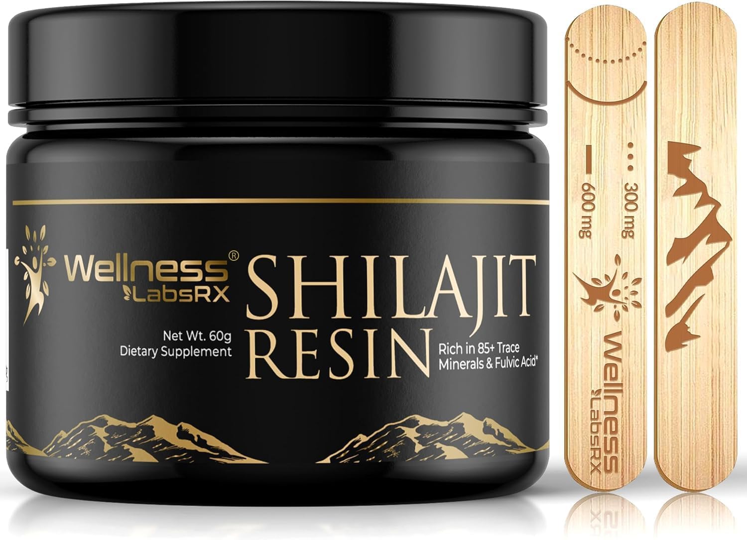 Wellness Labs Himalayan Shilajit for Men Resin with Fulvic Acid and Trace Minerals Immune Support 120 Servis