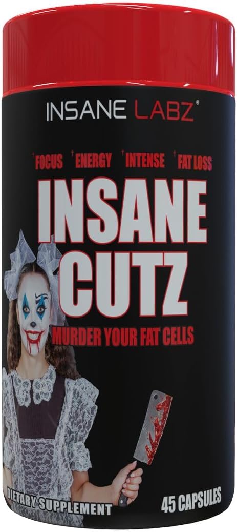 Insane Labz Insane Cutz Intense Cuts Fat Burner Men Women Thermogenic Weight Loss Appetite 45 Caps