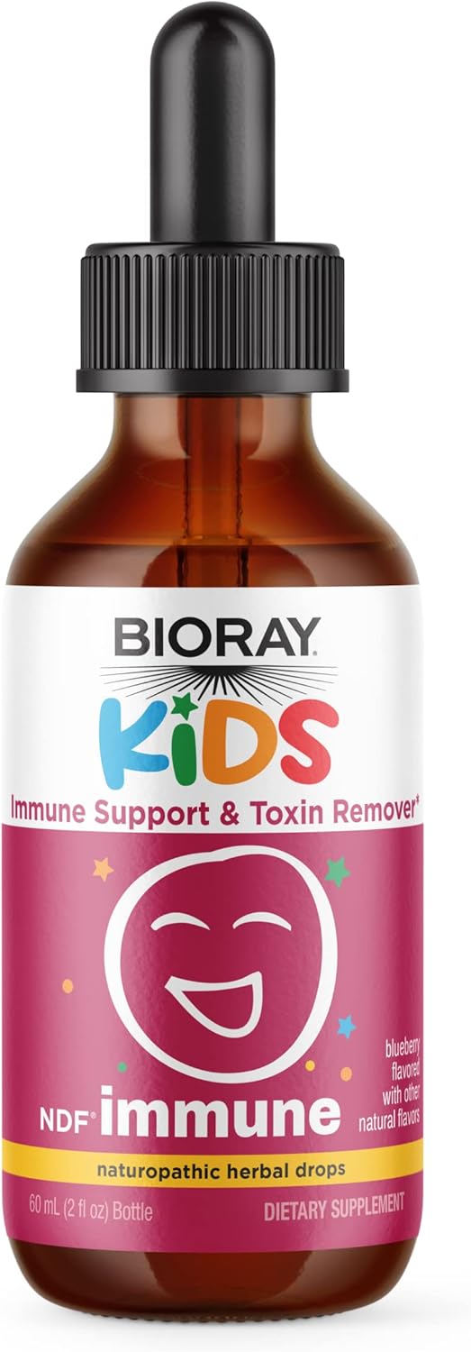 BIORAY Kids NDF Immune Blueberry Immune Support Toxin Remover - Vegan Gluten Free - Approx 30 Servings