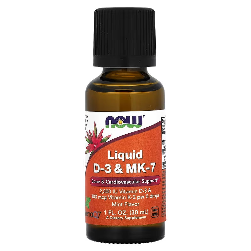 NOW Foods Liquid D-3 & MK-7 K2 2500 IU 30 ml