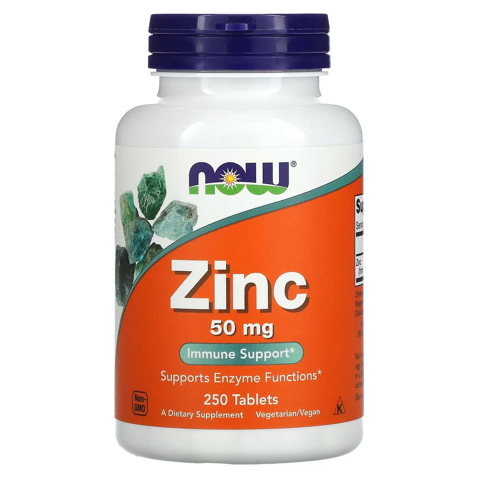 Now Foods: Zinc Çinko Immune Support 50 mg, 250 tabs