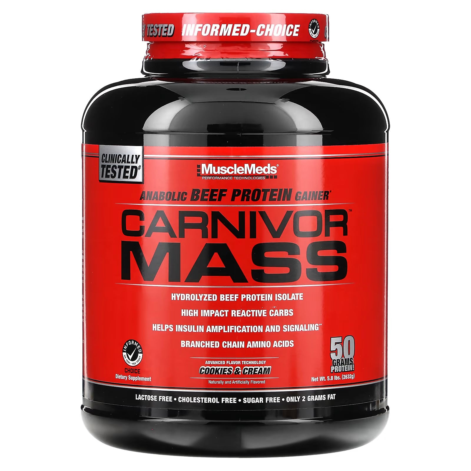 MuscleMeds Carnivor Mass Beef Protein İsolate Gainer 2674 Gr