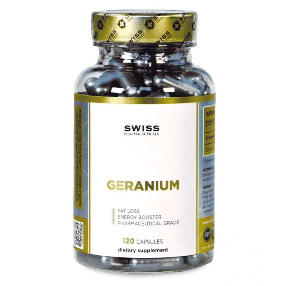 Swiss Pharma Geranium Fat Burner Thermo Pre Workout (Energy Booster) 120 CAPS