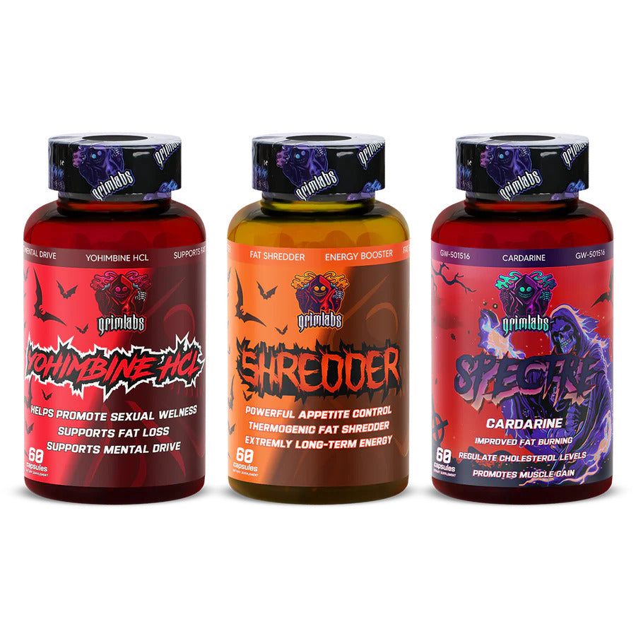 Grimlabs Ultra Shred Trio Seti (Yohimbine+ Shredder Fat Burner + Cardarine)