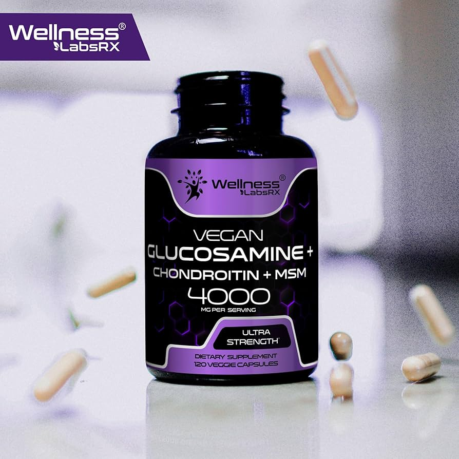 Wellness Labs Glucosamine + Chondroitin + MSM 4000mg – 120 Capsules
