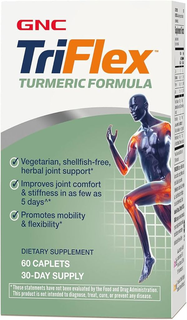 GNC TriFlex Glukozamin Turmeric (Zerdeçal) Formula - 60 Vegan Caplets