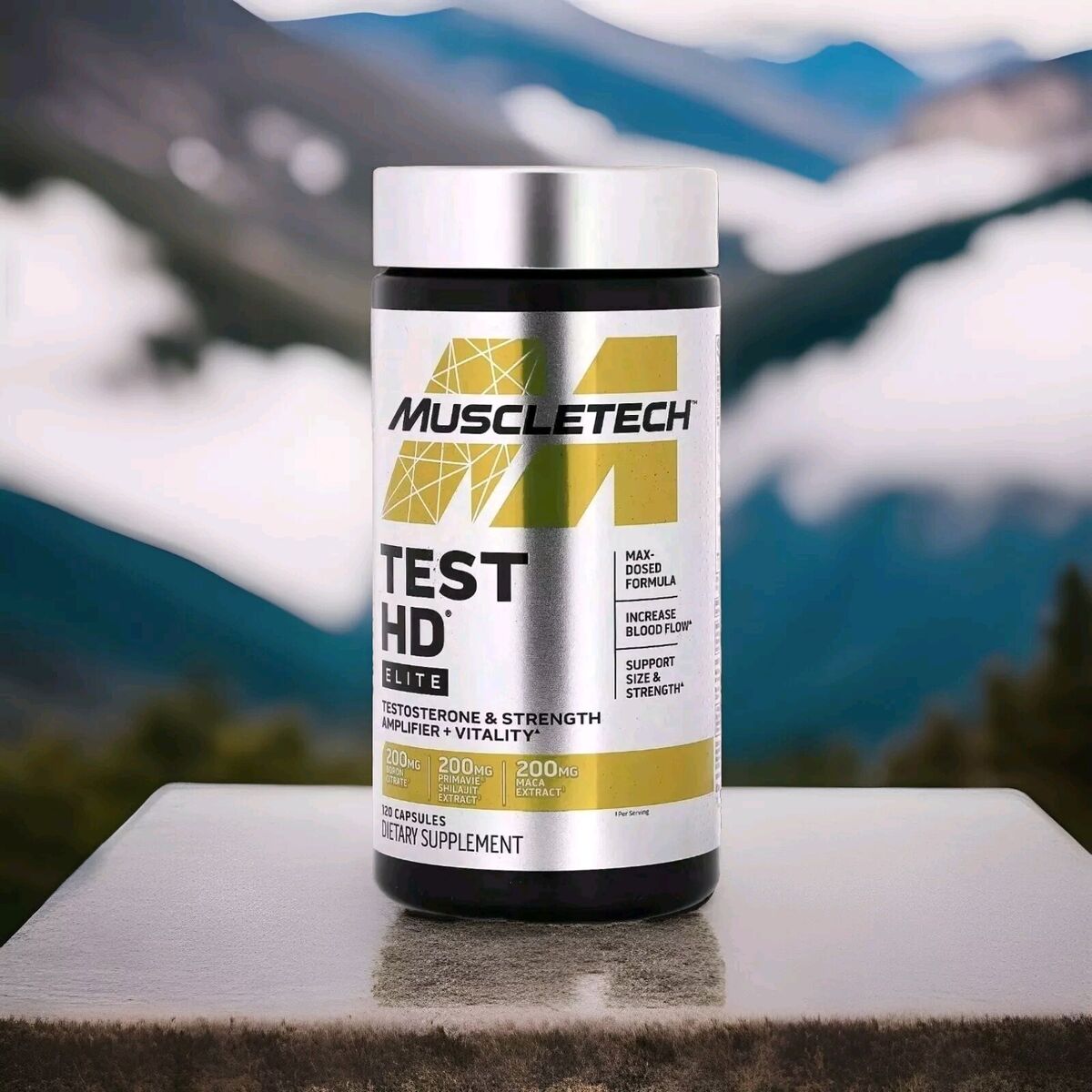 MuscleTech Test HD Elite Ksm66 Ashwagandha Tribulus+Shilajit+Boron+Maca+Grape 120 kapsül