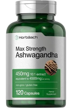 Horbaach Ashwagandha Supplement 4500mg 10:1 Extract 120 Kapsül