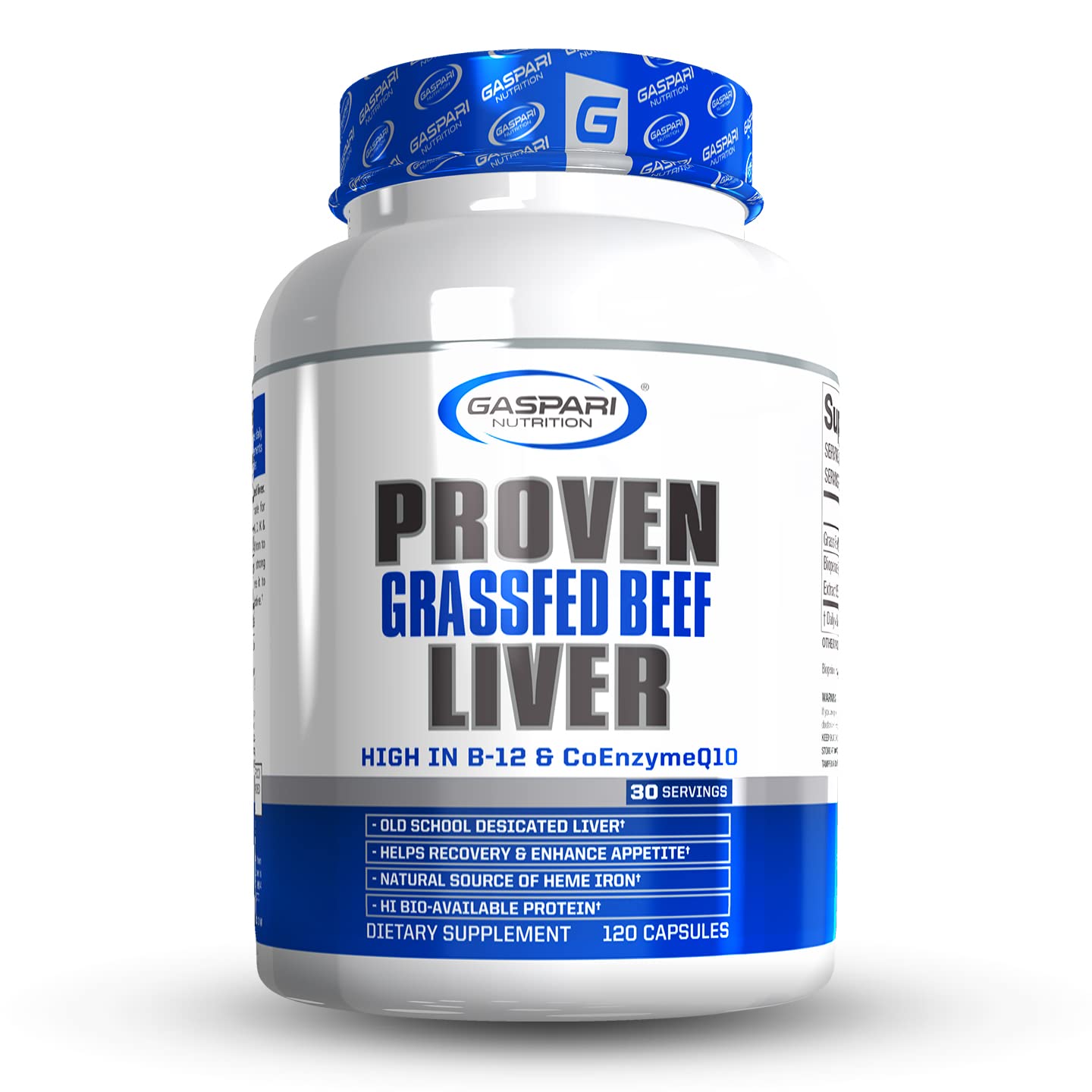 Gaspari Nutrition Proven Liver Grassfed Beef Liver Bovine 120 Caps