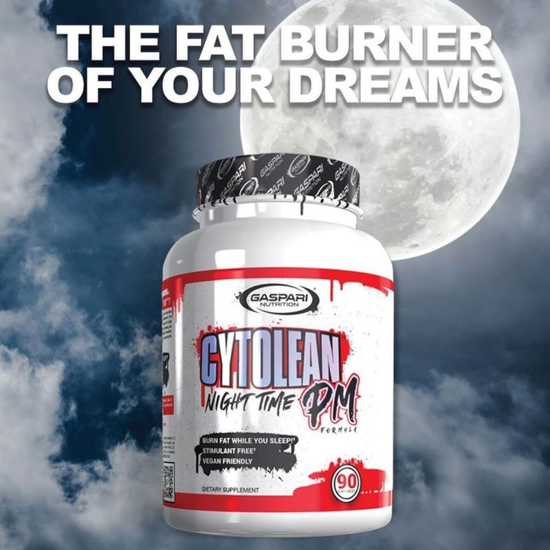 Gaspari Nutrition Cytolean PM Nighttime Fat Burner with Melatonin, Gaba , Ksm66 Ashwagandha , Theanine , Htp , Glycine