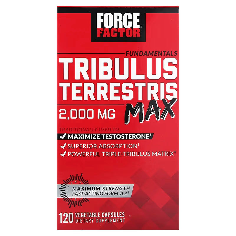 Force Factor Fundamentals Tribulus Terrestris + Selenium Max 2000 mg 120 Vegetable Capsules