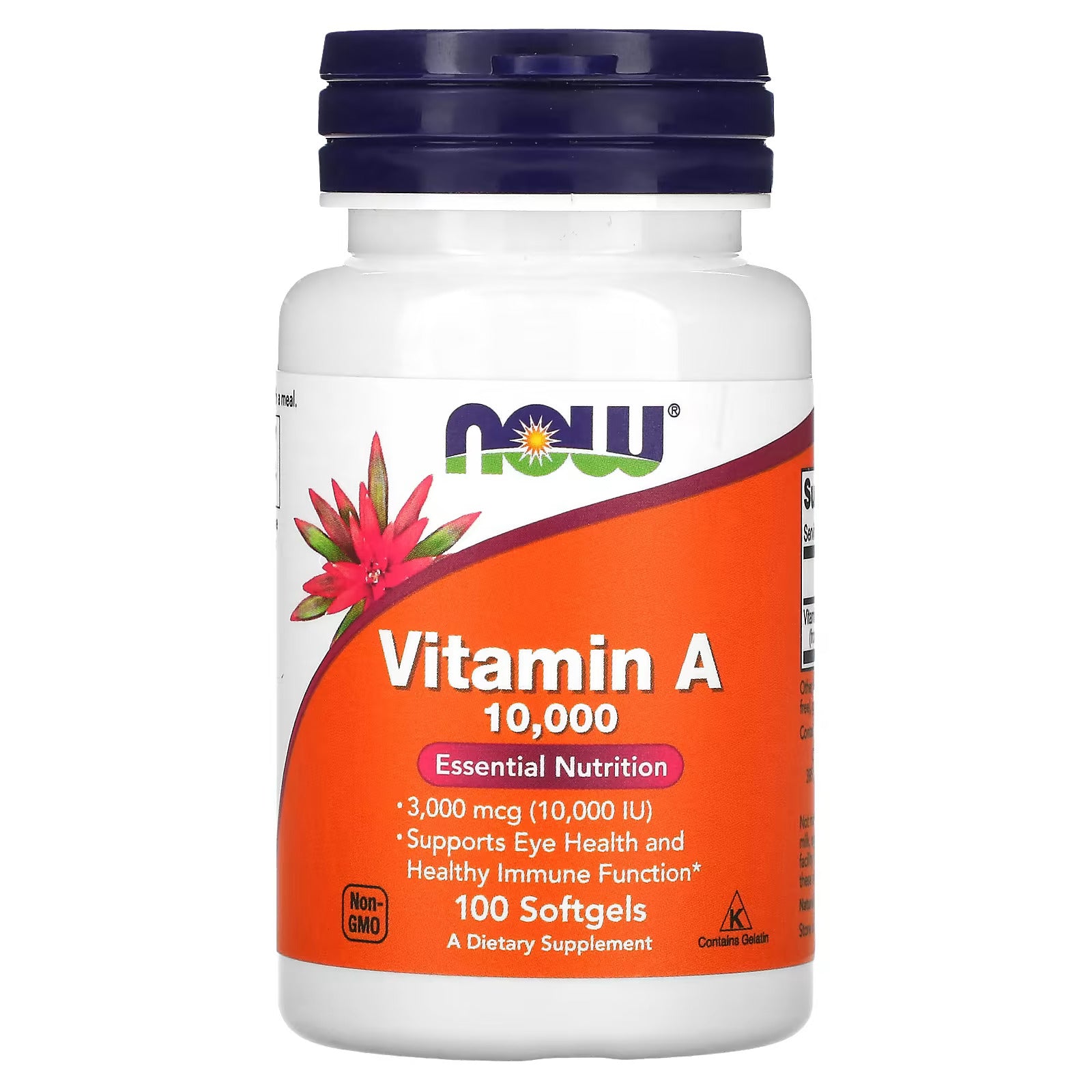 Now Foods Vitamin A 10,000 IU 100 Softgels