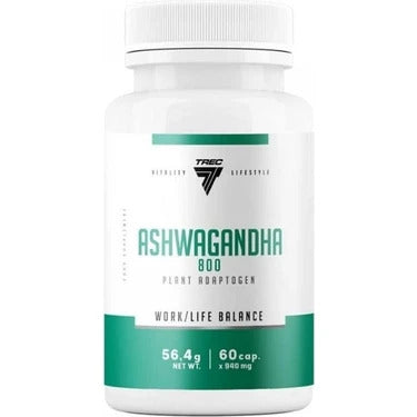 TREC NUTRITION Ashwagandha 800 Plant Adaptogen 60 Caps