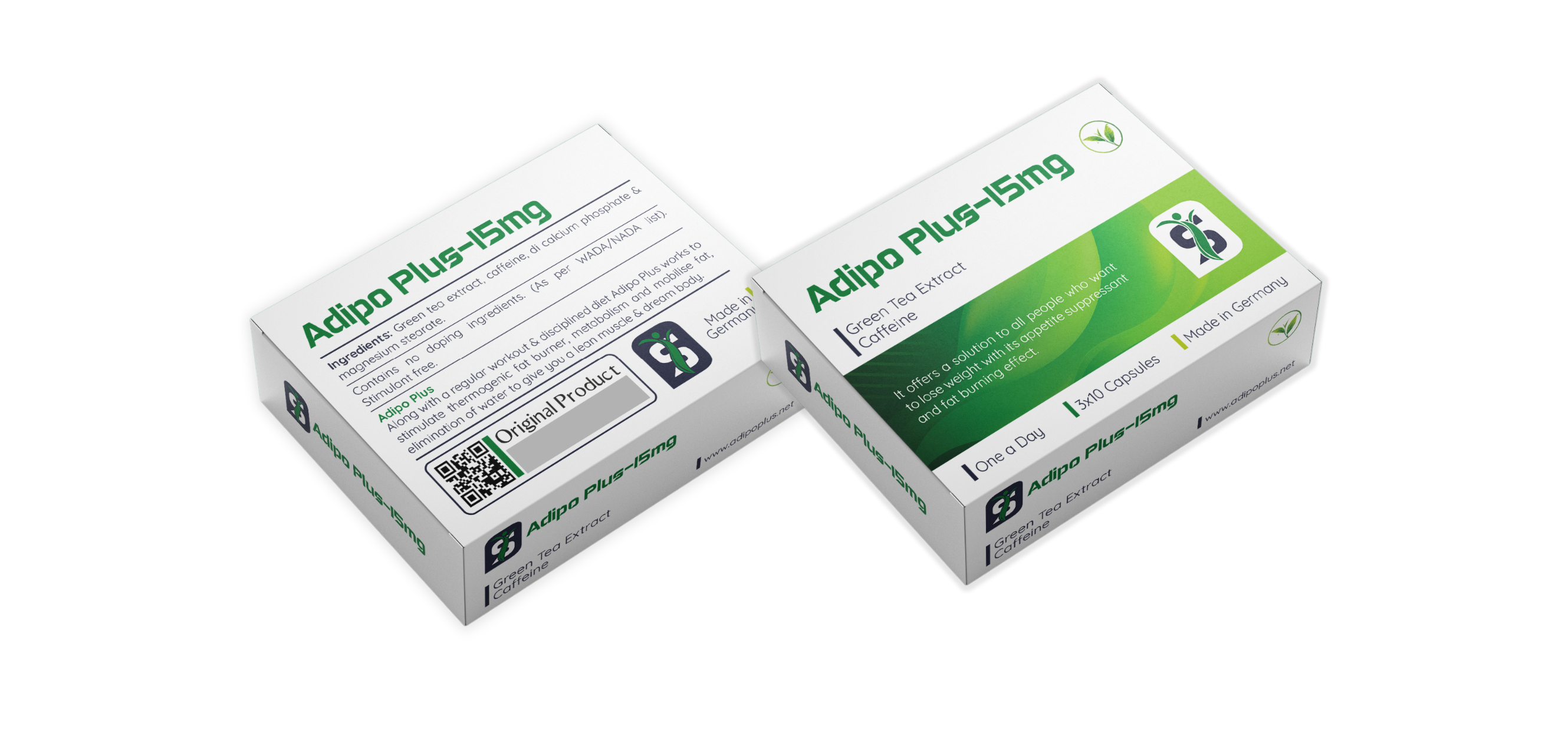 Adipo plus 15 mg Caffeine+Green Tea Yeşil çay 30 Caps