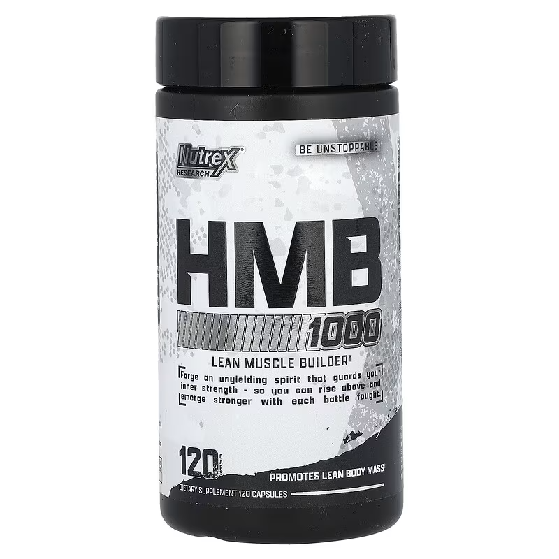 Nutrex Research HMB 1000 MG Supports Muscle Recovery Reduce Skeletal Muscle Damage Increased Strength Prevent Muscle Loss | 120 Caps
